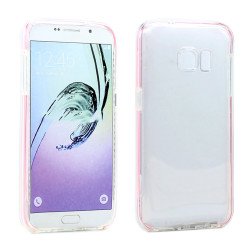 Galaxy S7 Edge Shockproof Clear Hybrid Case (Pink)
